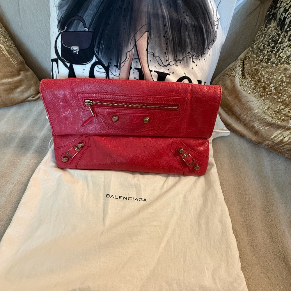 Balenciaga Red Women's Clutch Bag